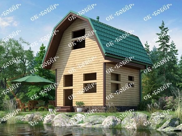Сруб бани из бруса 4х4
