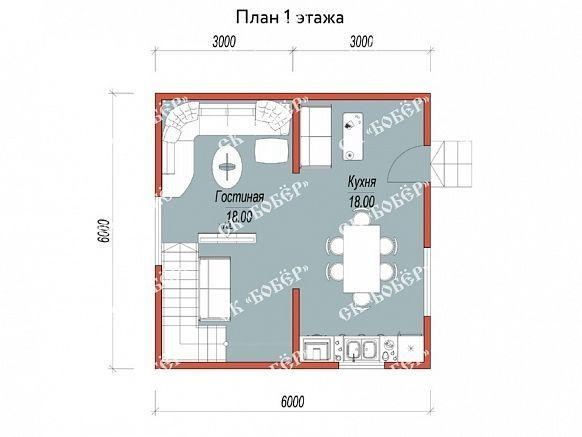 Сруб из бруса 6х6. фото