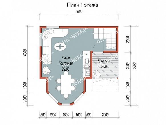 Сруб из бруса 6х6. фото